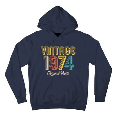 Vintage 1974 Original Parts 50th Birthday Tall Hoodie