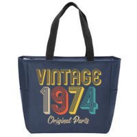 Vintage 1974 Original Parts 50th Birthday Zip Tote Bag