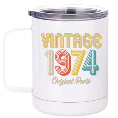 Vintage 1974 Original Parts 50th Birthday 12 oz Stainless Steel Tumbler Cup