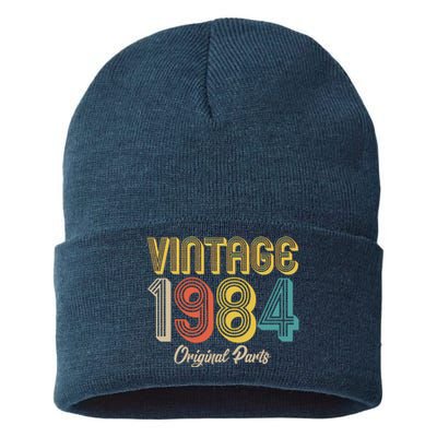 Vintage 1984 Original Parts 40th Birthday Sustainable Knit Beanie