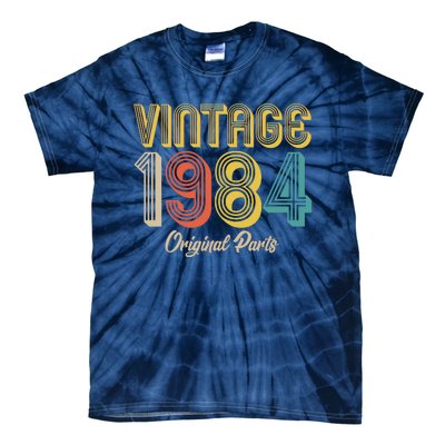 Vintage 1984 Original Parts 40th Birthday Tie-Dye T-Shirt