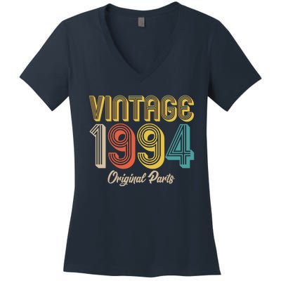 Vintage 1994 Original Parts 30th Birthday Women's V-Neck T-Shirt