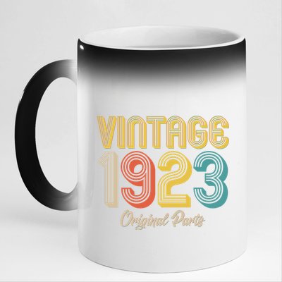 Vintage 1923 Original Parts 100th Birthday 11oz Black Color Changing Mug