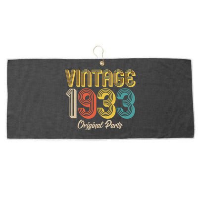 Vintage 1933 Original Parts 90th Birthday Large Microfiber Waffle Golf Towel