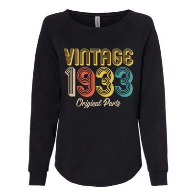 Vintage 1933 Original Parts 90th Birthday Womens California Wash Sweatshirt