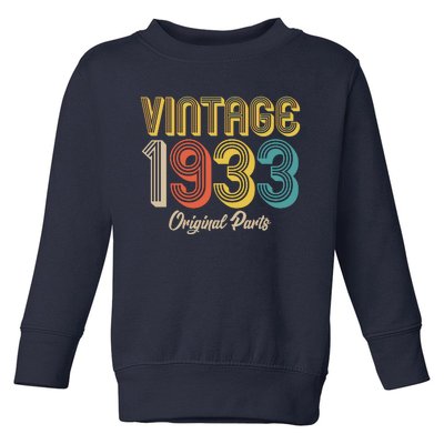 Vintage 1933 Original Parts 90th Birthday Toddler Sweatshirt