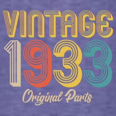 Vintage 1933 Original Parts 90th Birthday T-Shirt