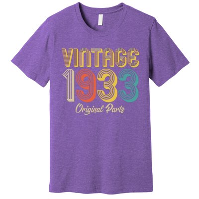 Vintage 1933 Original Parts 90th Birthday Premium T-Shirt