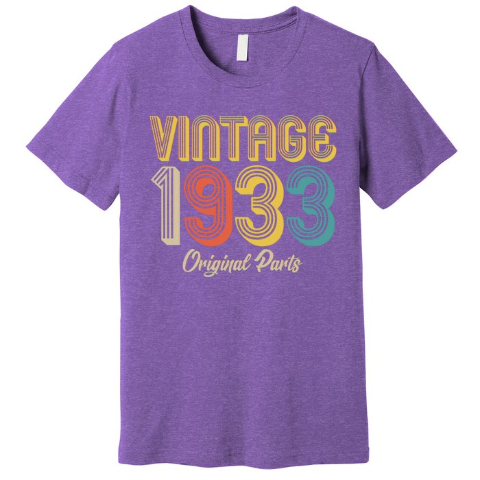 Vintage 1933 Original Parts 90th Birthday Premium T-Shirt