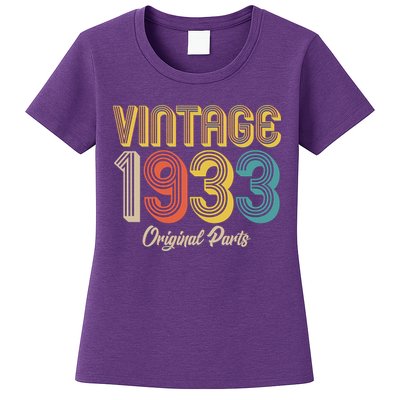 Vintage 1933 Original Parts 90th Birthday Womens T-Shirt