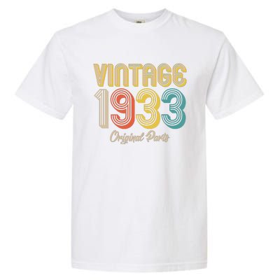 Vintage 1933 Original Parts 90th Birthday Garment-Dyed Heavyweight T-Shirt