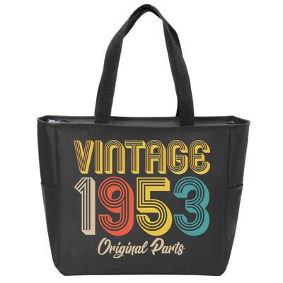 Vintage 1953 Original Parts 70th Birthday Zip Tote Bag