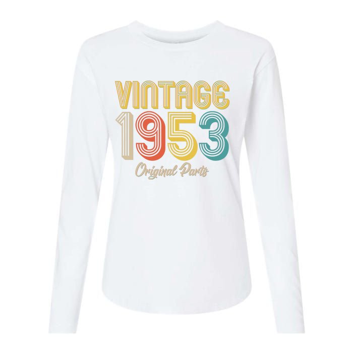 Vintage 1953 Original Parts 70th Birthday Womens Cotton Relaxed Long Sleeve T-Shirt