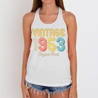 Vintage 1953 Original Parts 70th Birthday Women's Knotted Racerback Tank