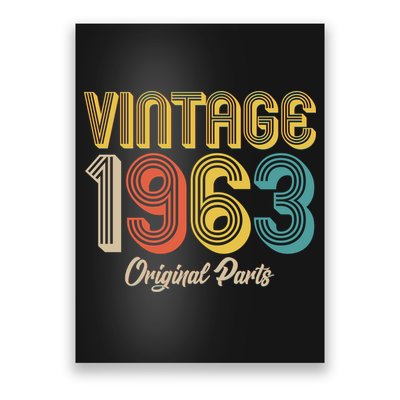 Vintage 1963 Original Parts 60th Birthday Poster