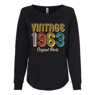 Vintage 1963 Original Parts 60th Birthday Womens California Wash Sweatshirt