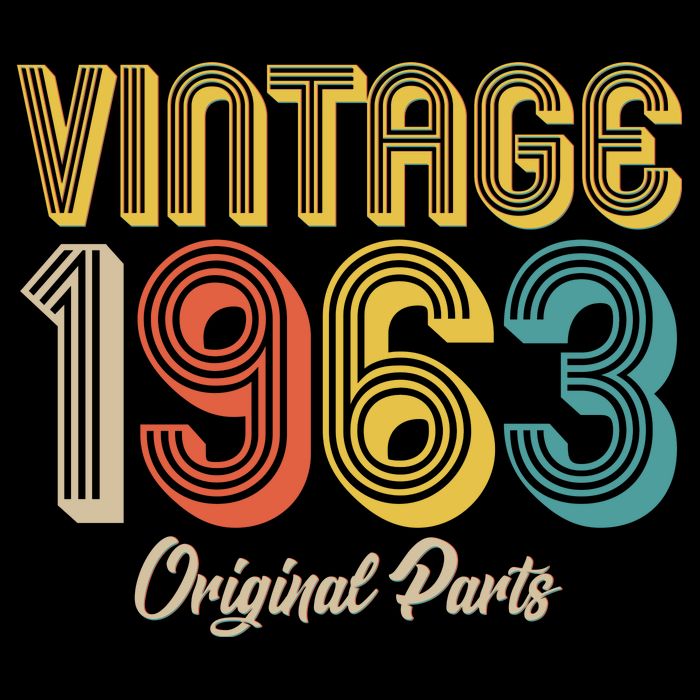 Vintage 1963 Original Parts 60th Birthday Ladies Long Sleeve Shirt