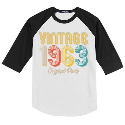 Vintage 1963 Original Parts 60th Birthday Kids Colorblock Raglan Jersey