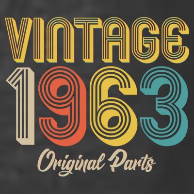 Vintage 1963 Original Parts 60th Birthday T-Shirt