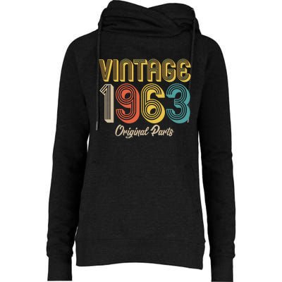 Vintage 1963 Original Parts 60th Birthday Womens Funnel Neck Pullover Hood