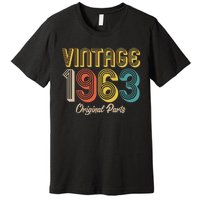 Vintage 1963 Original Parts 60th Birthday Premium T-Shirt