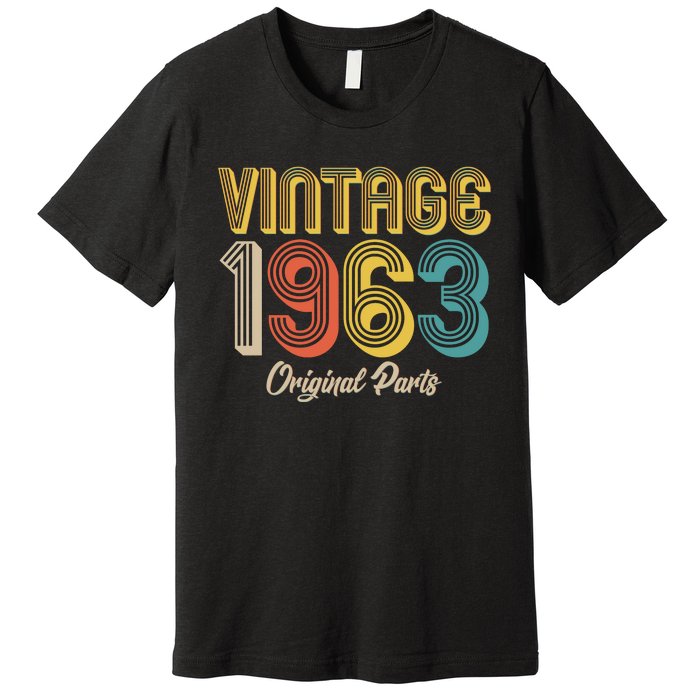 Vintage 1963 Original Parts 60th Birthday Premium T-Shirt