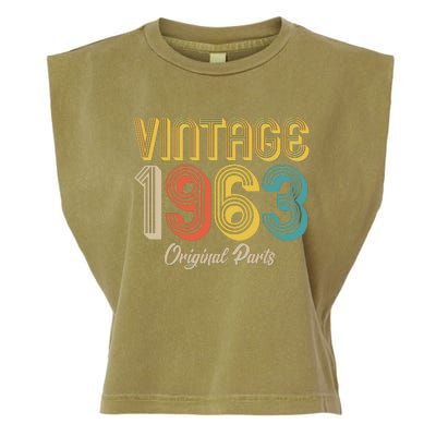 Vintage 1963 Original Parts 60th Birthday Garment-Dyed Women's Muscle Tee