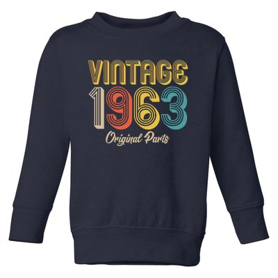 Vintage 1963 Original Parts 60th Birthday Toddler Sweatshirt