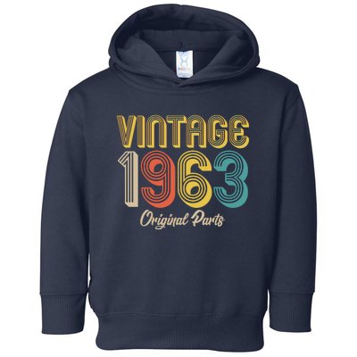 Vintage 1963 Original Parts 60th Birthday Toddler Hoodie