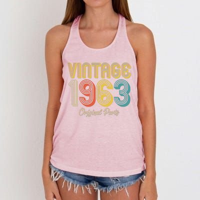 Vintage 1963 Original Parts 60th Birthday Women's Knotted Racerback Tank