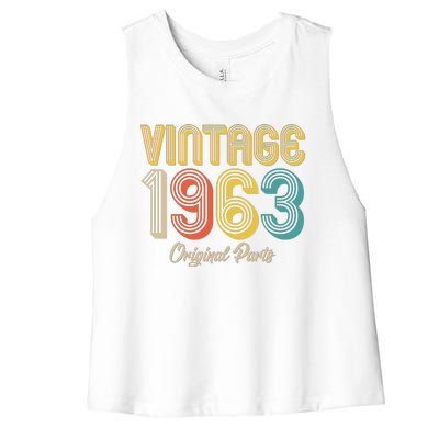 Vintage 1963 Original Parts 60th Birthday Women's Racerback Cropped Tank