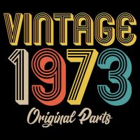 Vintage 1973 Original Parts 50th Birthday Flatbill Hat