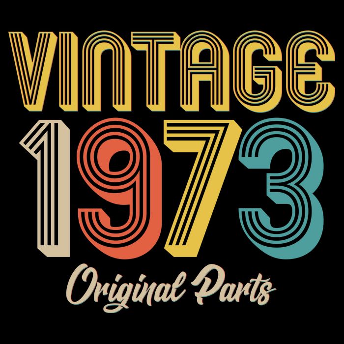Vintage 1973 Original Parts 50th Birthday Flatbill Hat