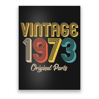 Vintage 1973 Original Parts 50th Birthday Poster