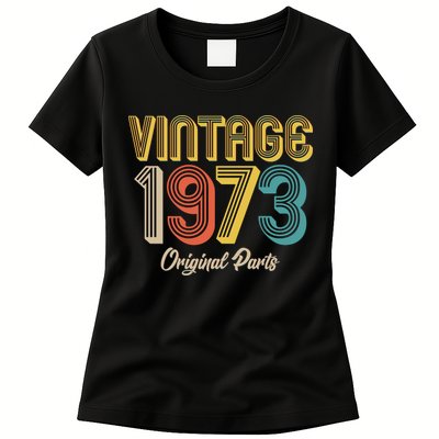 Vintage 1973 Original Parts 50th Birthday Womens T-Shirt