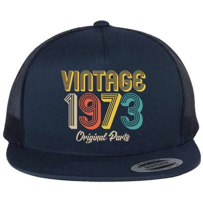 Vintage 1973 Original Parts 50th Birthday Flat Bill Trucker Hat