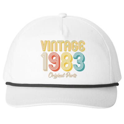 Vintage 1983 Original Parts 40th Birthday Snapback Five-Panel Rope Hat