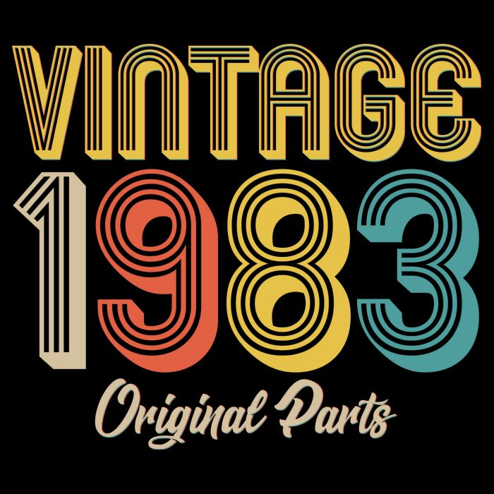 Vintage 1983 Original Parts 40th Birthday Poster