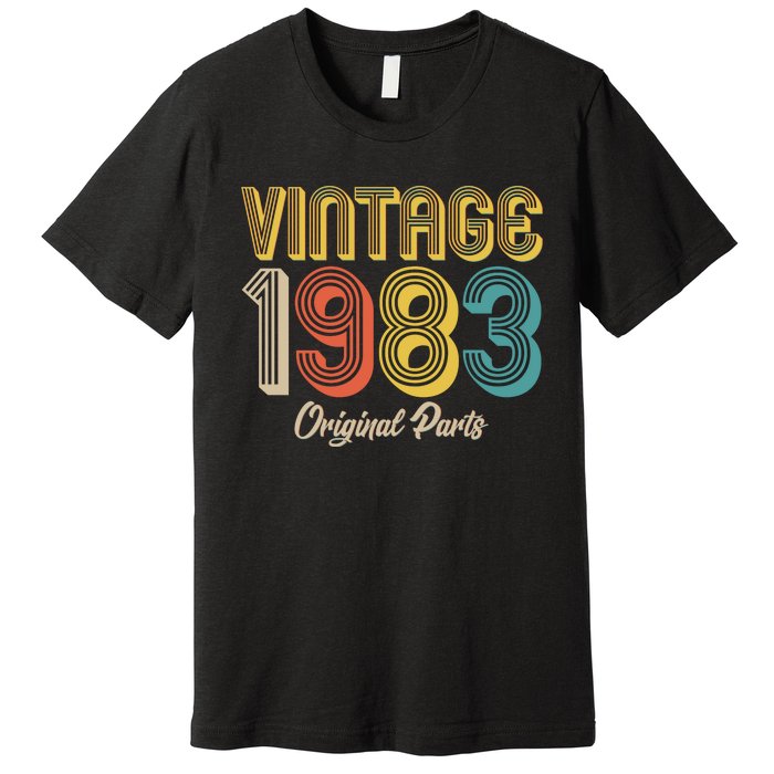 Vintage 1983 Original Parts 40th Birthday Premium T-Shirt