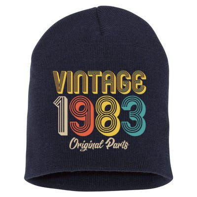 Vintage 1983 Original Parts 40th Birthday Short Acrylic Beanie