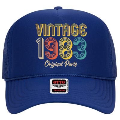 Vintage 1983 Original Parts 40th Birthday High Crown Mesh Back Trucker Hat