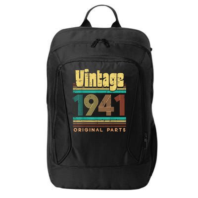 Vintage 1941 Original Parts 80 Years Old 80th Birthday City Backpack
