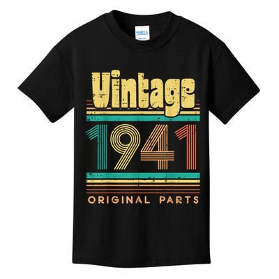 Vintage 1941 Original Parts 80 Years Old 80th Birthday Kids T-Shirt