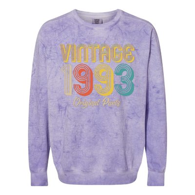 Vintage 1993 Original Parts 30th Birthday Colorblast Crewneck Sweatshirt