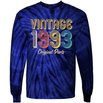 Vintage 1993 Original Parts 30th Birthday Tie-Dye Long Sleeve Shirt