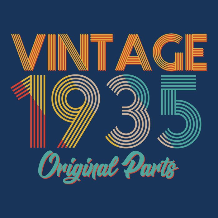 Vintage 1935 Original Parts 90th Birthday Apron