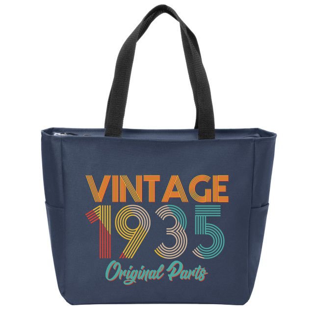 Vintage 1935 Original Parts 90th Birthday Zip Tote Bag