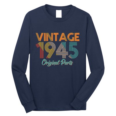 Vintage 1945 Original Parts 80th Birthday Long Sleeve Shirt