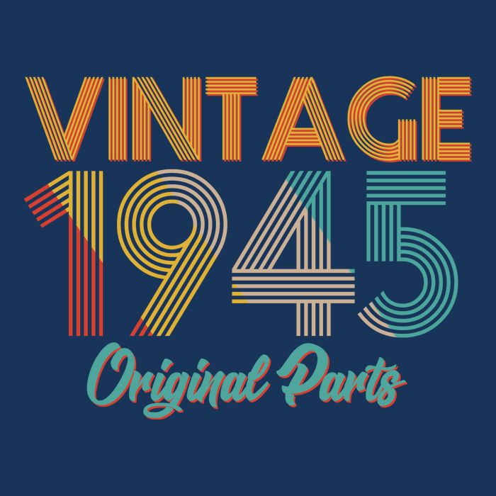 Vintage 1945 Original Parts 80th Birthday Bag