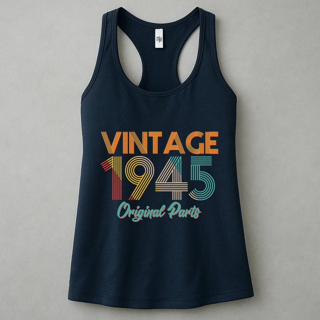 Vintage 1945 Original Parts 80th Birthday Womens Tank Top